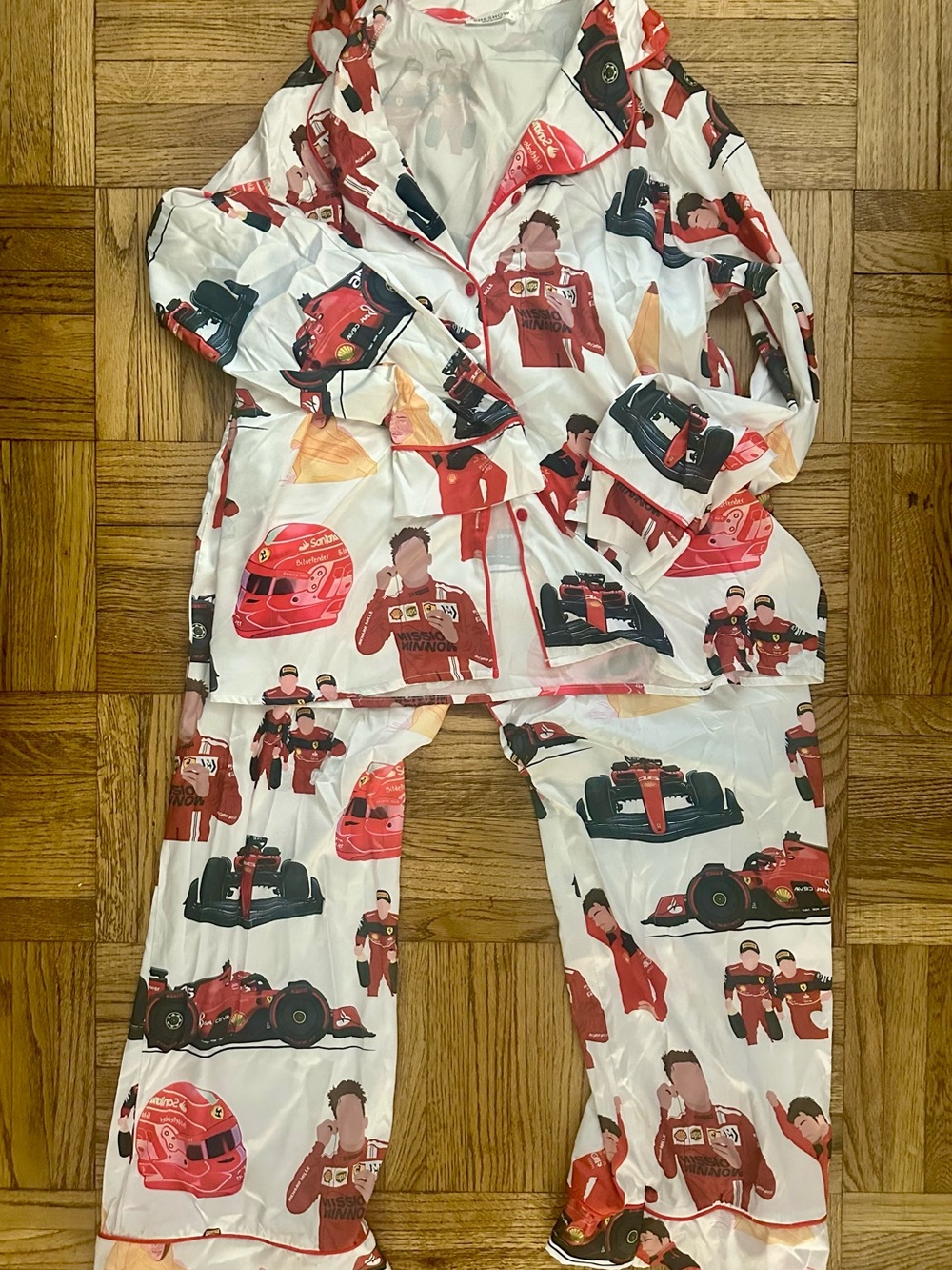 Charles Leclerc Scuderia Ferrari Formula 1 Pajama Set - XL - NWOT